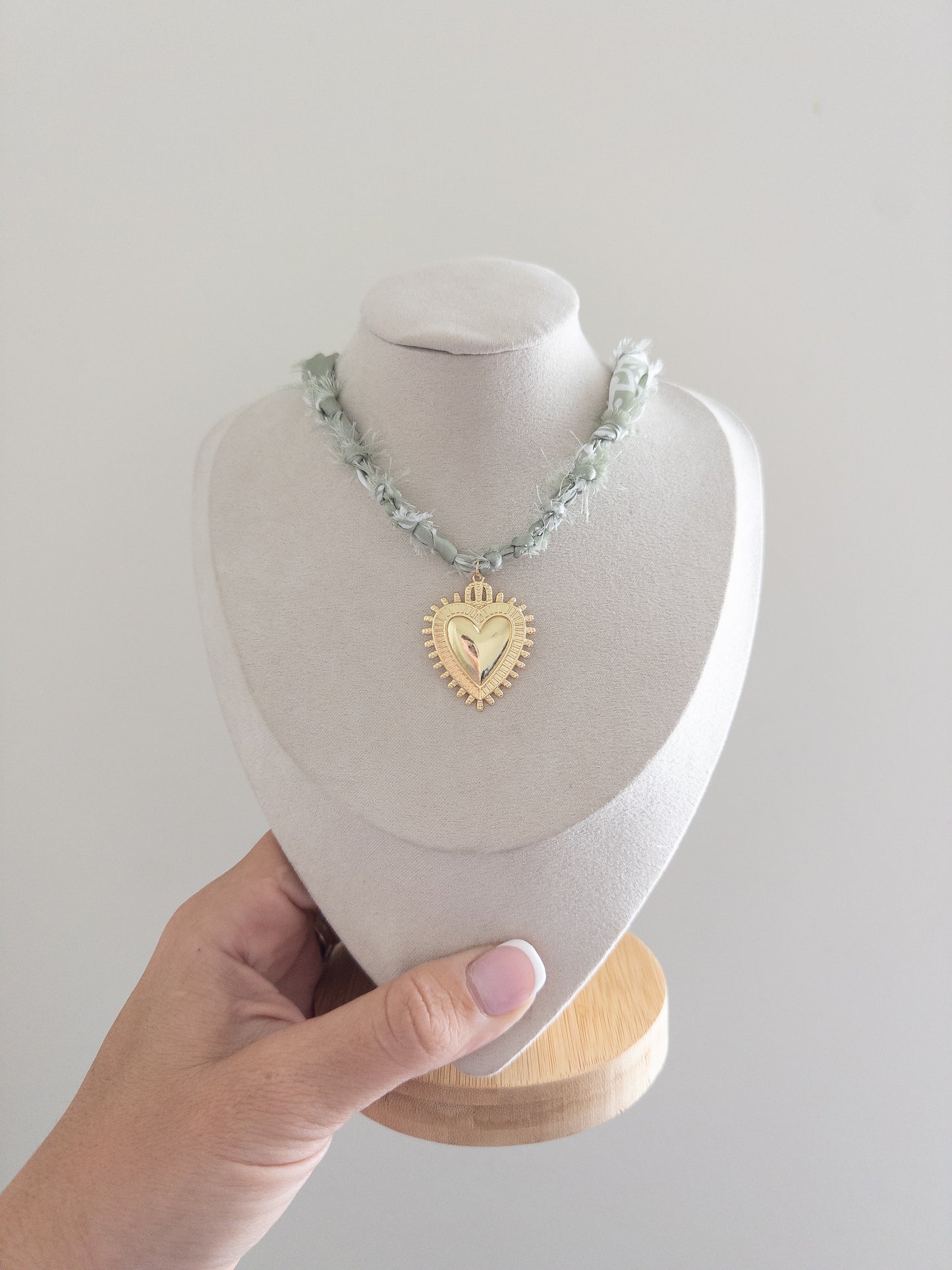 Heart Bandana Charm Necklace