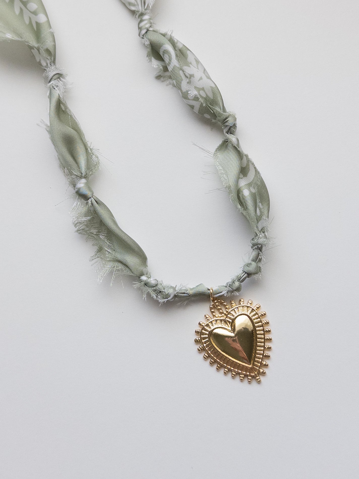 Heart Bandana Charm Necklace