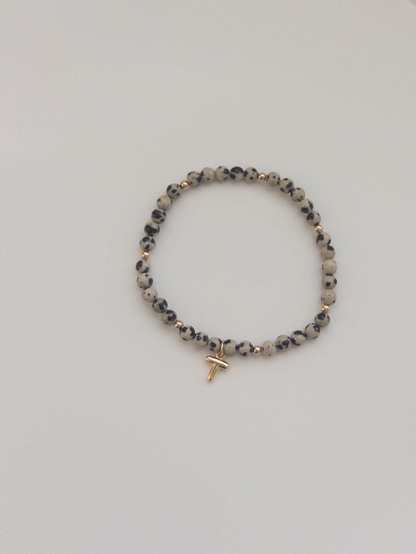 Dalmatian Jade Bracelet w/ Charm