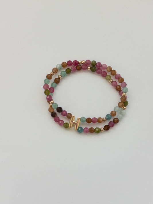 Jade Letter Bracelet