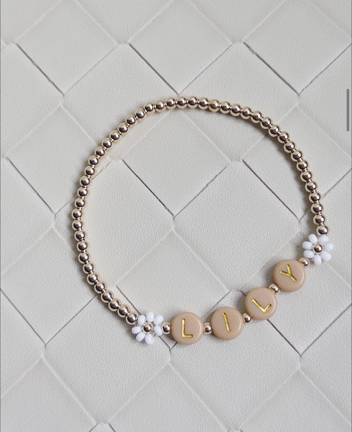 Tan Name Bracelet